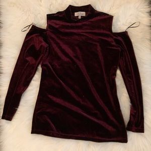 Velvet off the shoulder top